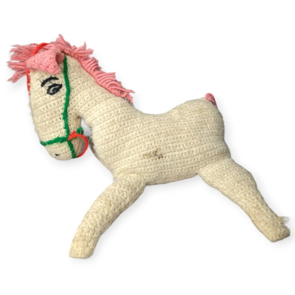 Vintage Handmade Crochet Horse